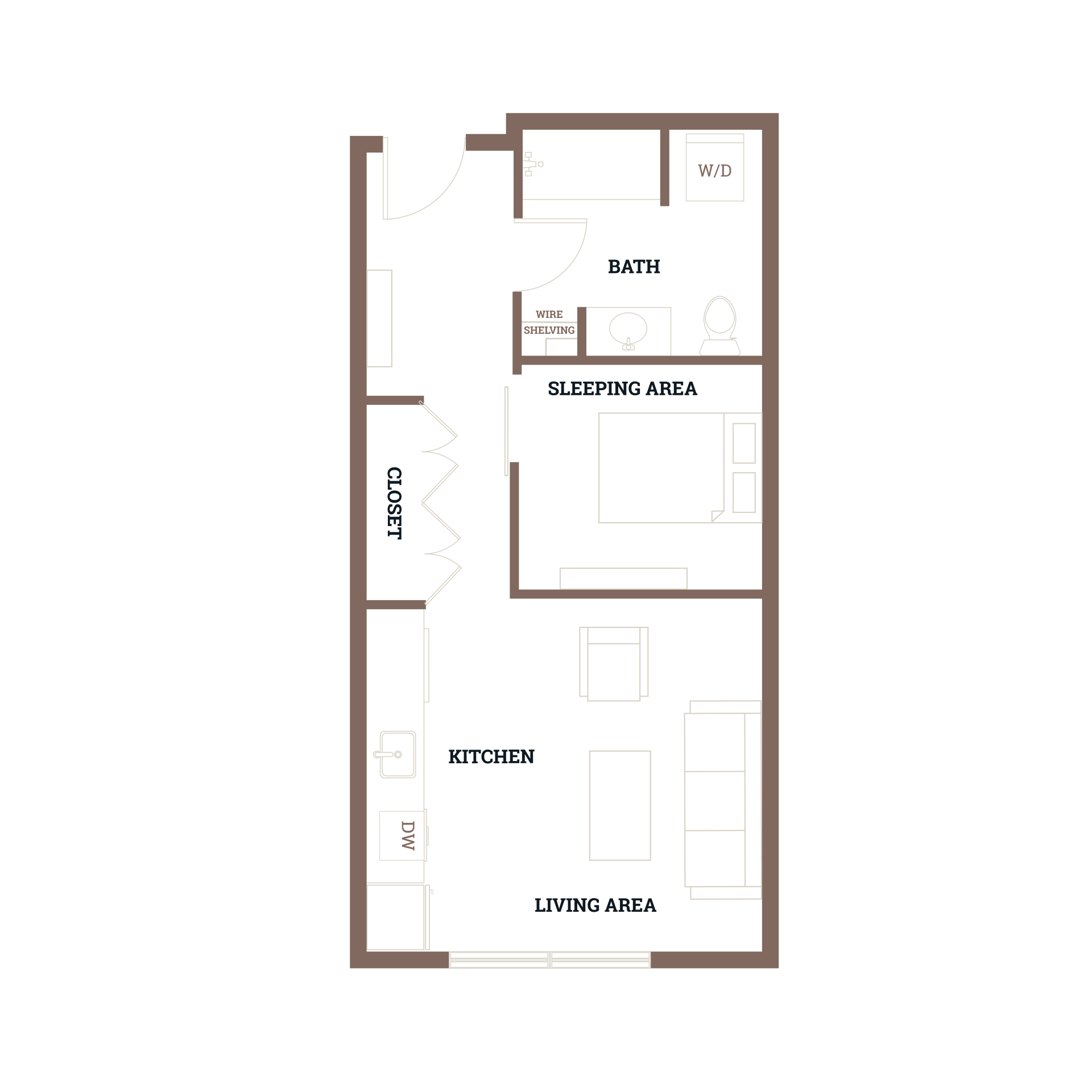 Ironside Apartment 2D Floor Plan - urban 1